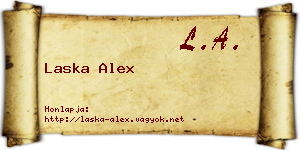 Laska Alex névjegykártya